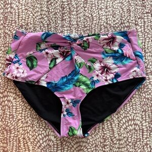 Swimsuits For All Tropical Print Bikini Bottoms 18